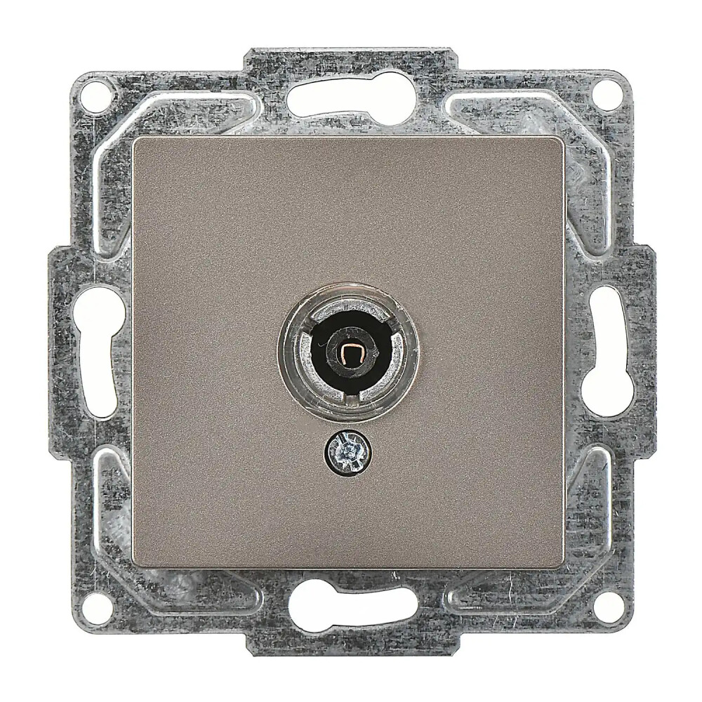 Eqona / Radius / Neoline TV Prizi (Geçişli-Sonlu), Mocha (Mekanizma + Tuş/Kapak) - Günsan Elektrik