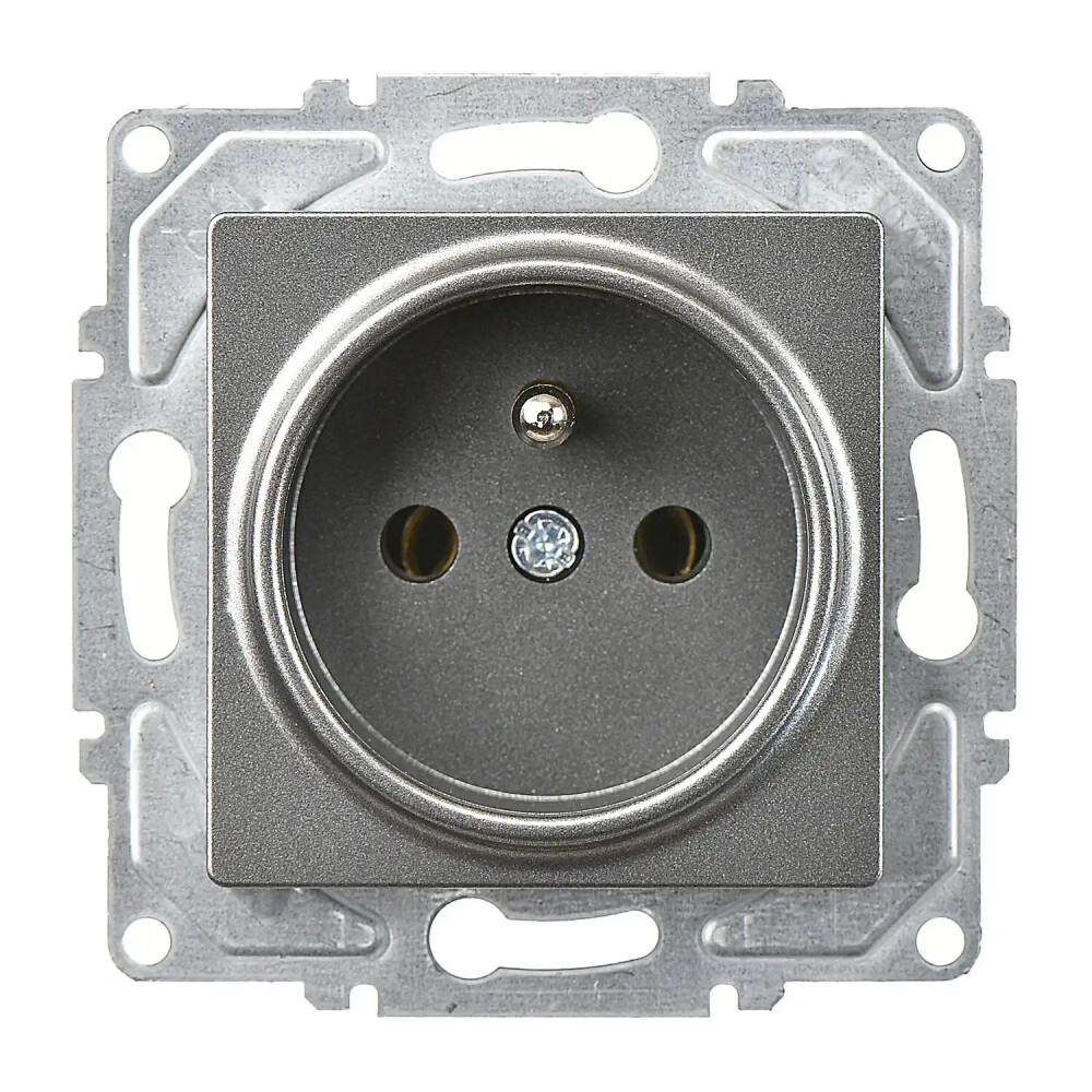 Eqona / Radius / Neoline UPS Priz, Füme (Mekanizma + Tuş/Kapak) - Günsan Elektrik