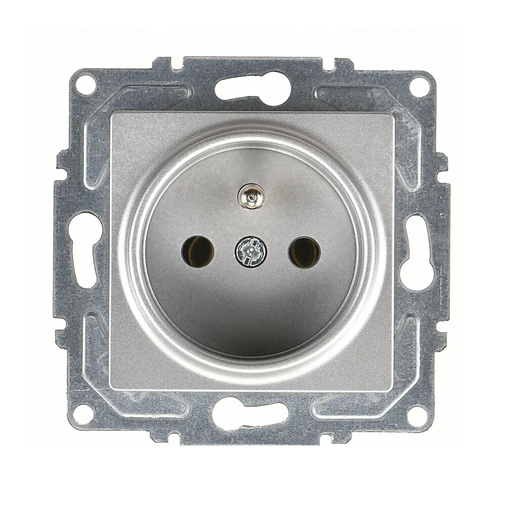 Eqona / Radius / Neoline UPS Priz, Gümüş (Mekanizma + Tuş/Kapak) - Günsan