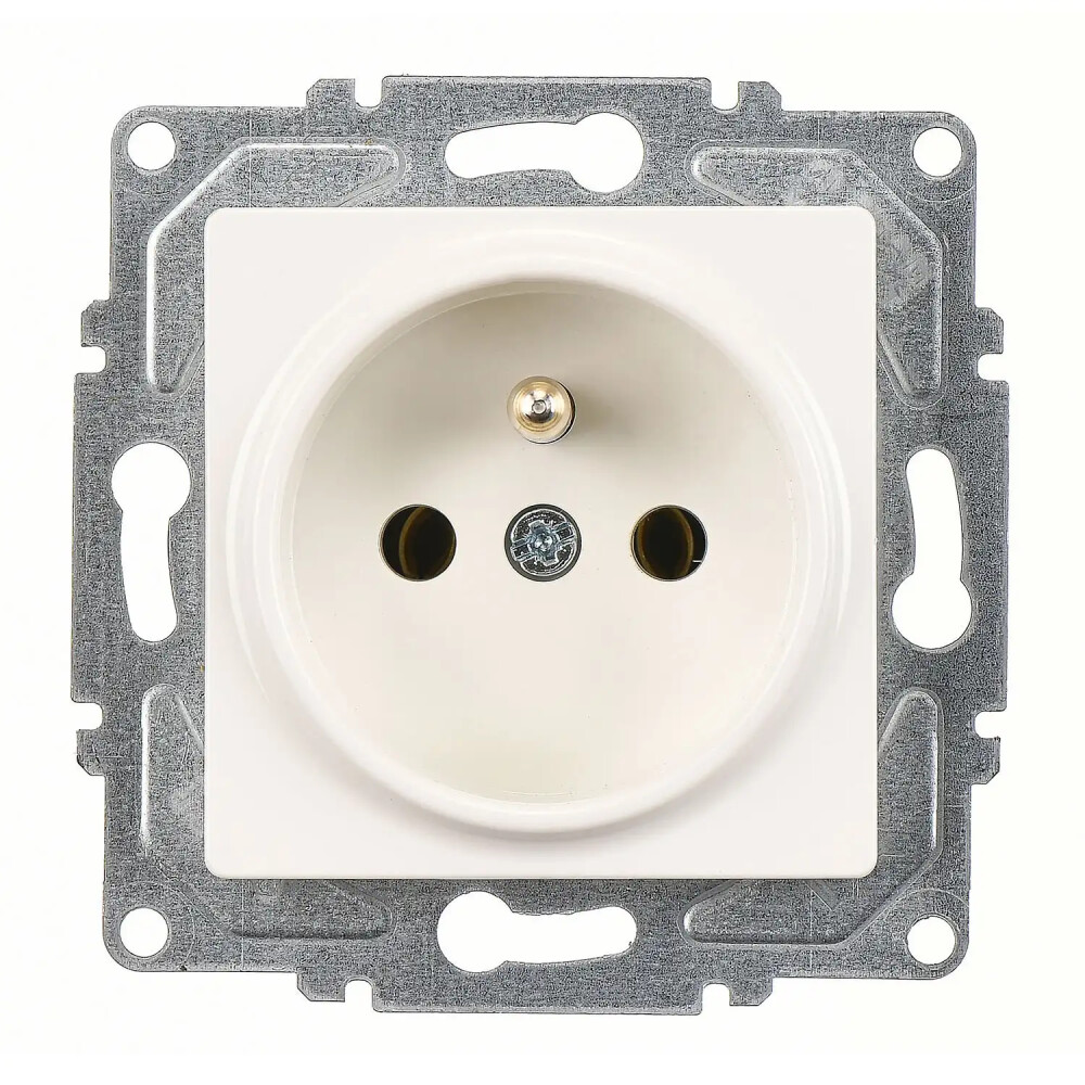 Eqona / Radius / Neoline UPS Priz (klipsli), Fildişi Beyazı (Mekanizma + Tuş/Kapak) - Günsan Elektrik