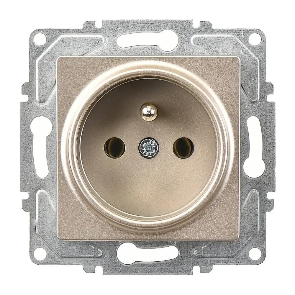 Eqona / Radius / Neoline UPS Priz (klipsli), Metalik Bej (Mekanizma + Tuş/Kapak) 