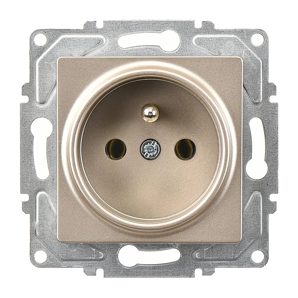 Eqona / Radius / Neoline UPS Priz (klipsli), Metalik Bej (Mekanizma + Tuş/Kapak) - Günsan Elektrik