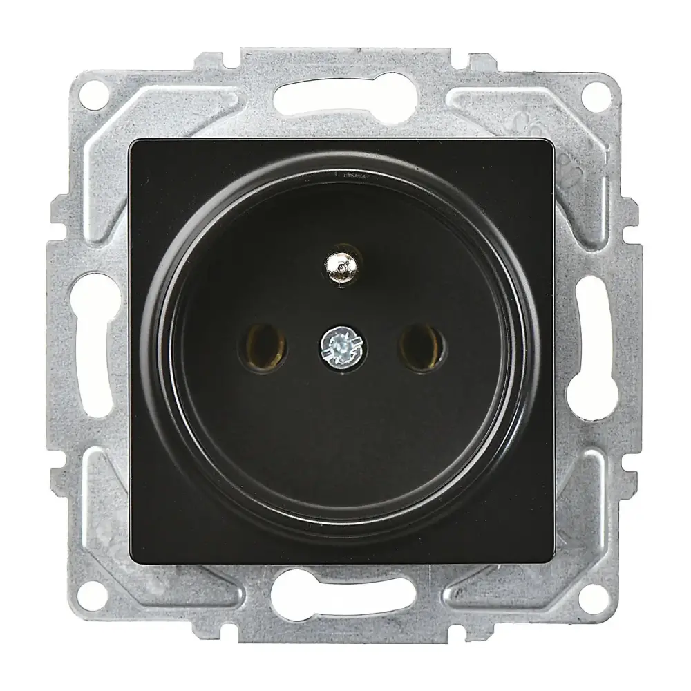 Eqona / Radius / Neoline UPS Priz (klipsli), Metalik Siyah (Mekanizma + Tuş/Kapak) 