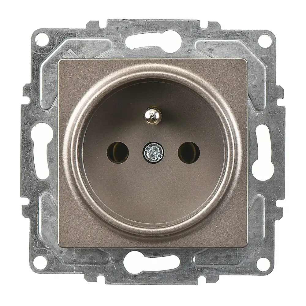 Eqona / Radius / Neoline UPS Priz (klipsli), Mocha (Mekanizma + Tuş/Kapak) 