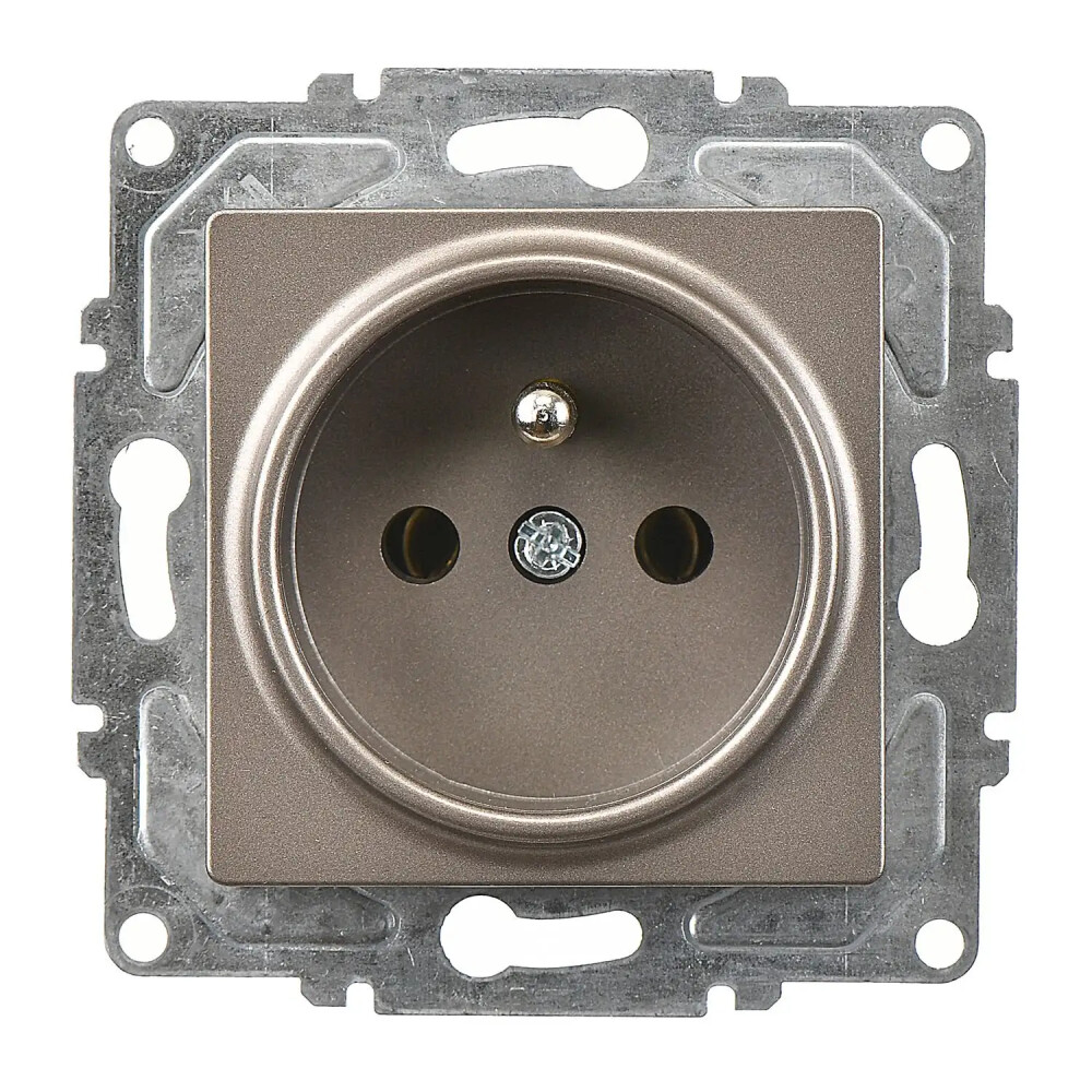 Eqona / Radius / Neoline UPS Priz (klipsli), Mocha (Mekanizma + Tuş/Kapak) - Günsan Elektrik