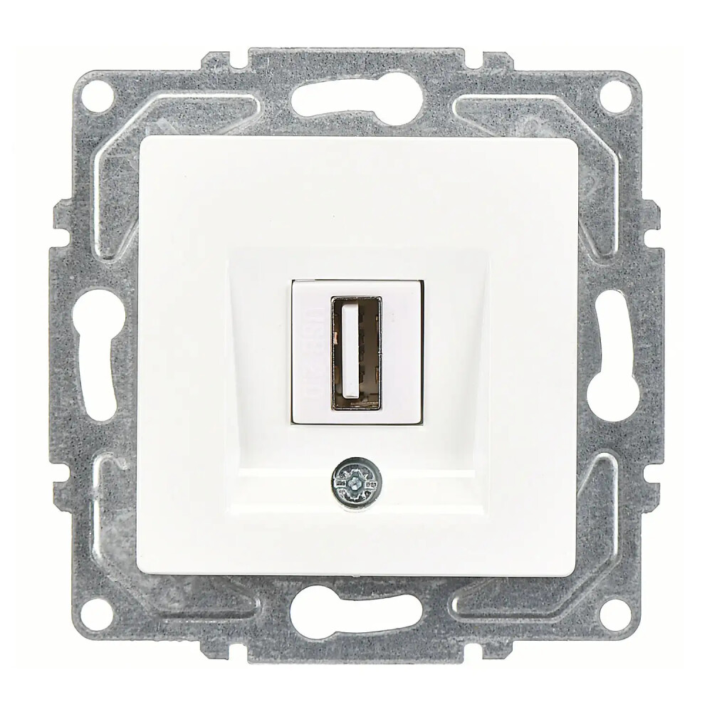 Eqona / Radius / Neoline USB Data Prizi, Beyaz (Mekanizma + Tuş/Kapak) - Günsan Elektrik