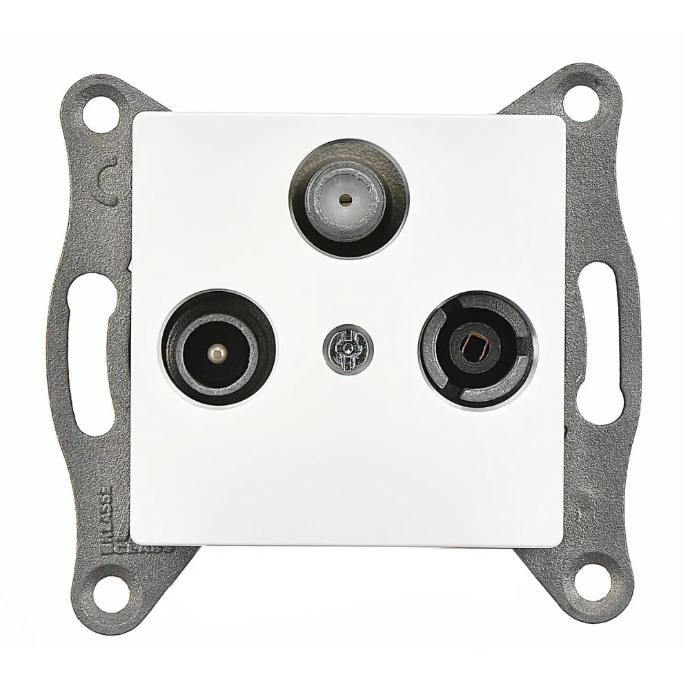 Eqona / Radius / Neoline Uydu Priz Sonlu (Sat-TV-Radyo), Beyaz (Mekanizma + Tuş/Kapak) - Günsan Elektrik