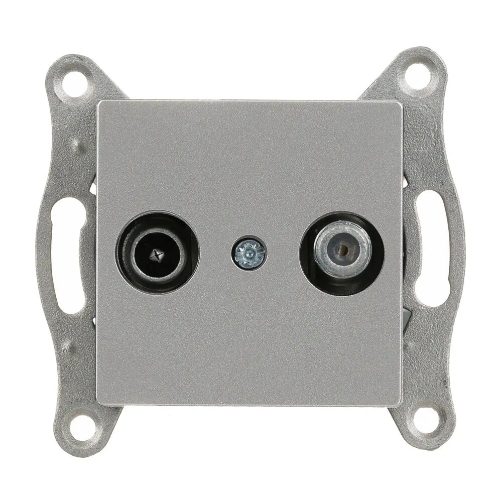 Eqona / Radius / Neoline Uydu Prizi Sonlu (TV-Sat), Füme (Mekanizma + Tuş/Kapak) - Günsan Elektrik