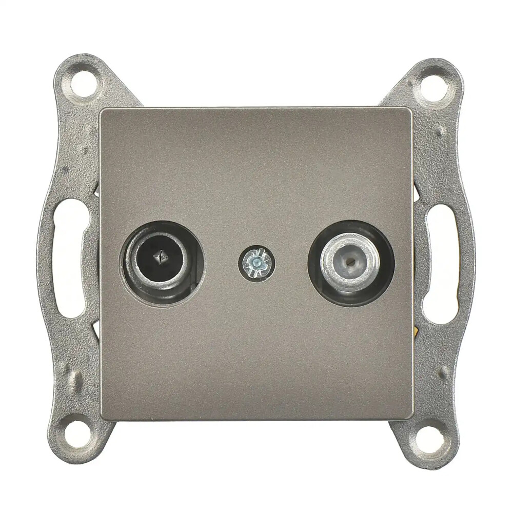 Eqona / Radius / Neoline Uydu Prizi Sonlu (TV-Sat), Mocha (Mekanizma + Tuş/Kapak) - Günsan Elektrik