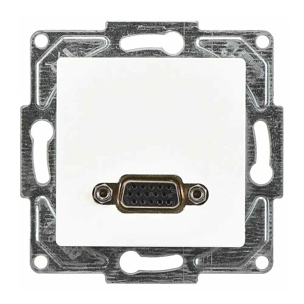 Eqona / Radius / Neoline VGA Prizi, Beyaz (Mekanizma + Tuş/Kapak) - 1
