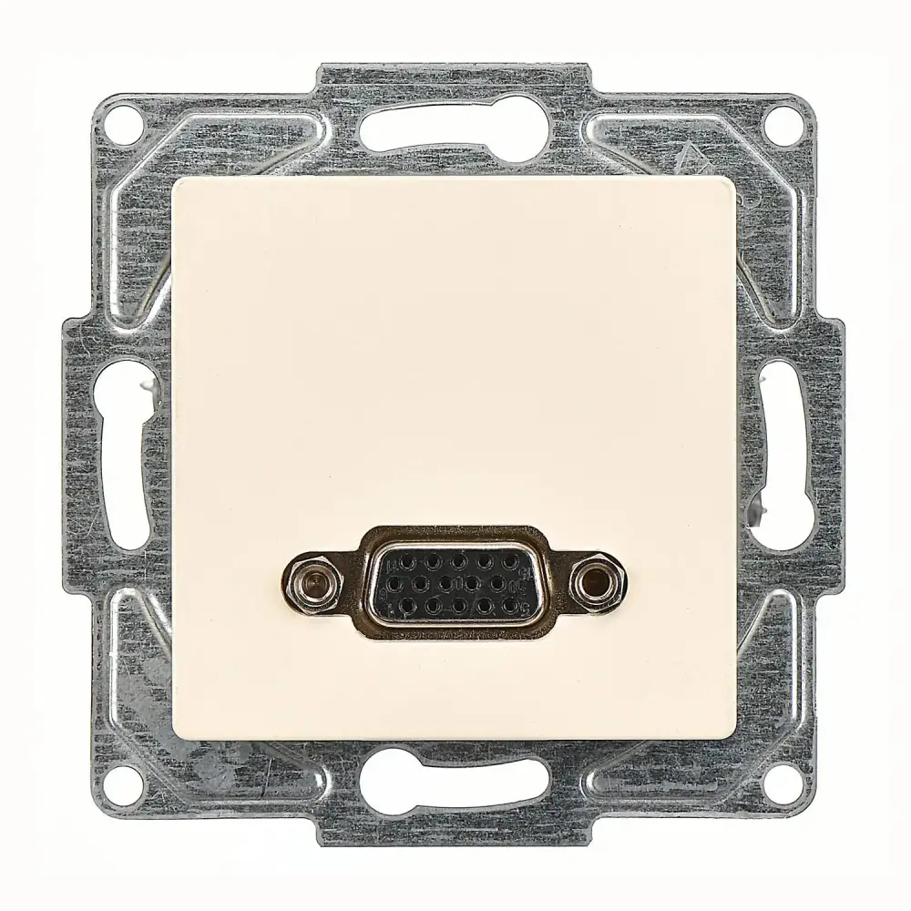 Eqona / Radius / Neoline VGA Prizi, Krem (Mekanizma + Tuş/Kapak) 