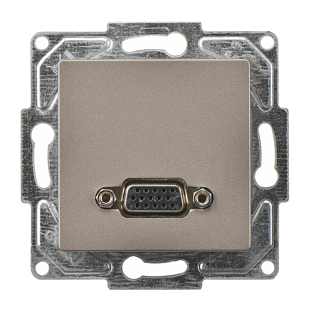 Eqona / Radius / Neoline VGA Prizi, Mocha (Mekanizma + Tuş/Kapak) - Günsan Elektrik