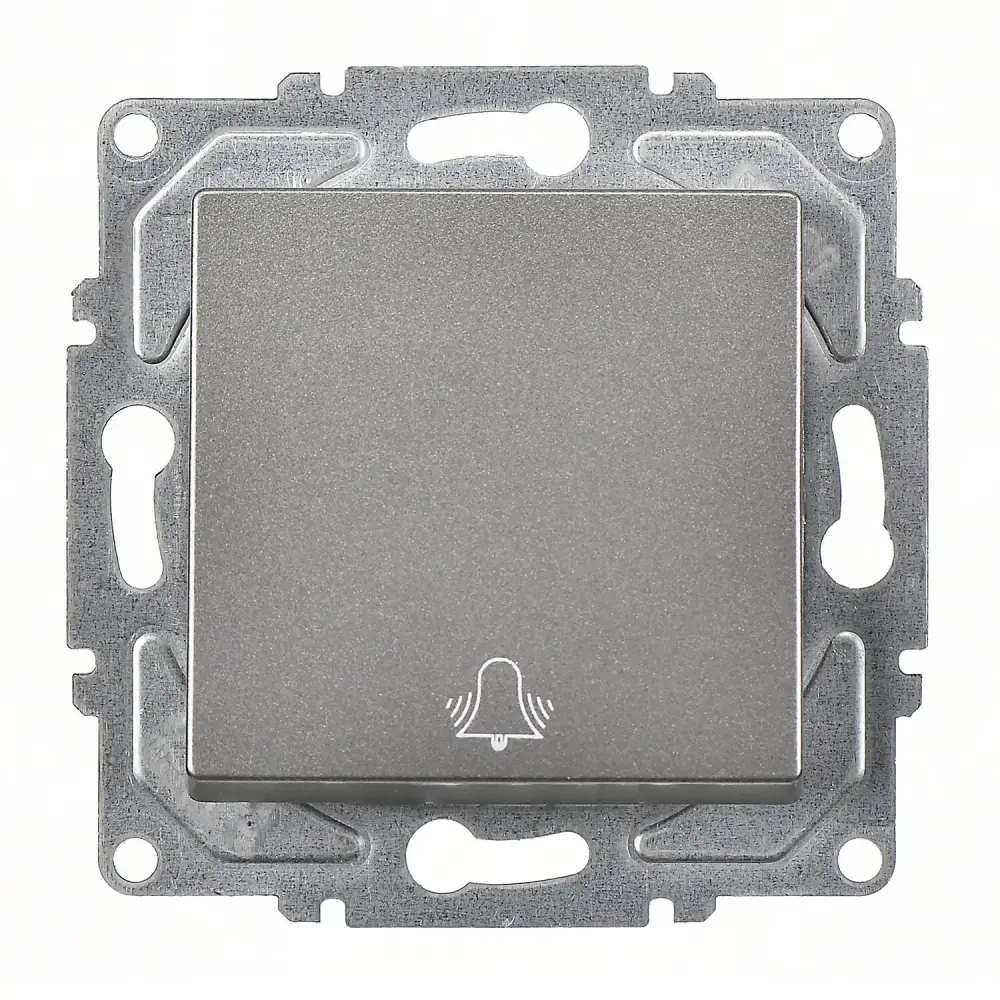 Eqona / Radius / Neoline Zil Butonu (klipsli), Füme (Mekanizma + Tuş/Kapak) - 1