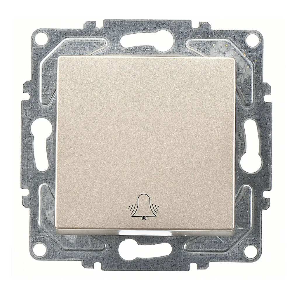 Push Button with Bell Symbol, M.Beige, (w/o Screw) - Günsan Elektrik