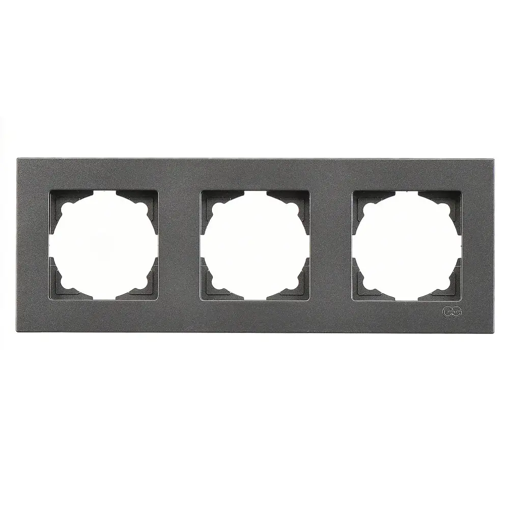 3 Gang Frame, Smoked Gray - Günsan