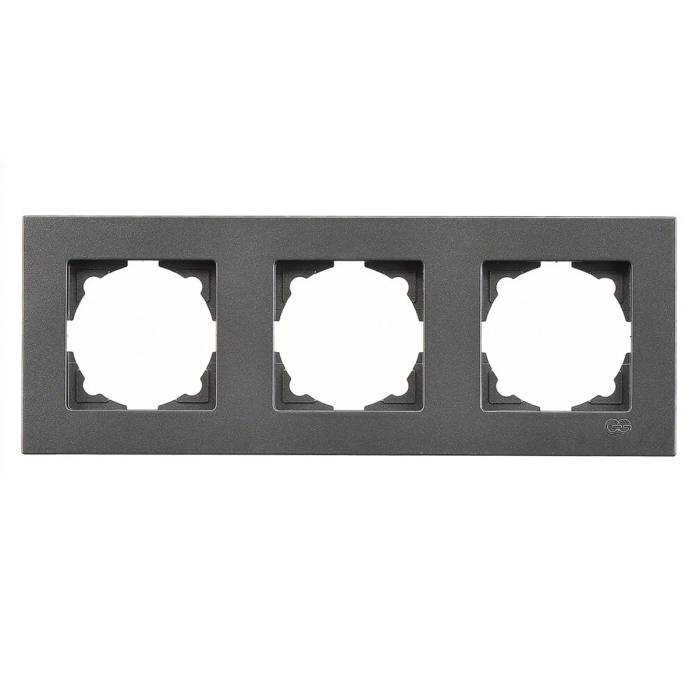 3 Gang Frame, Smoked Gray - Günsan