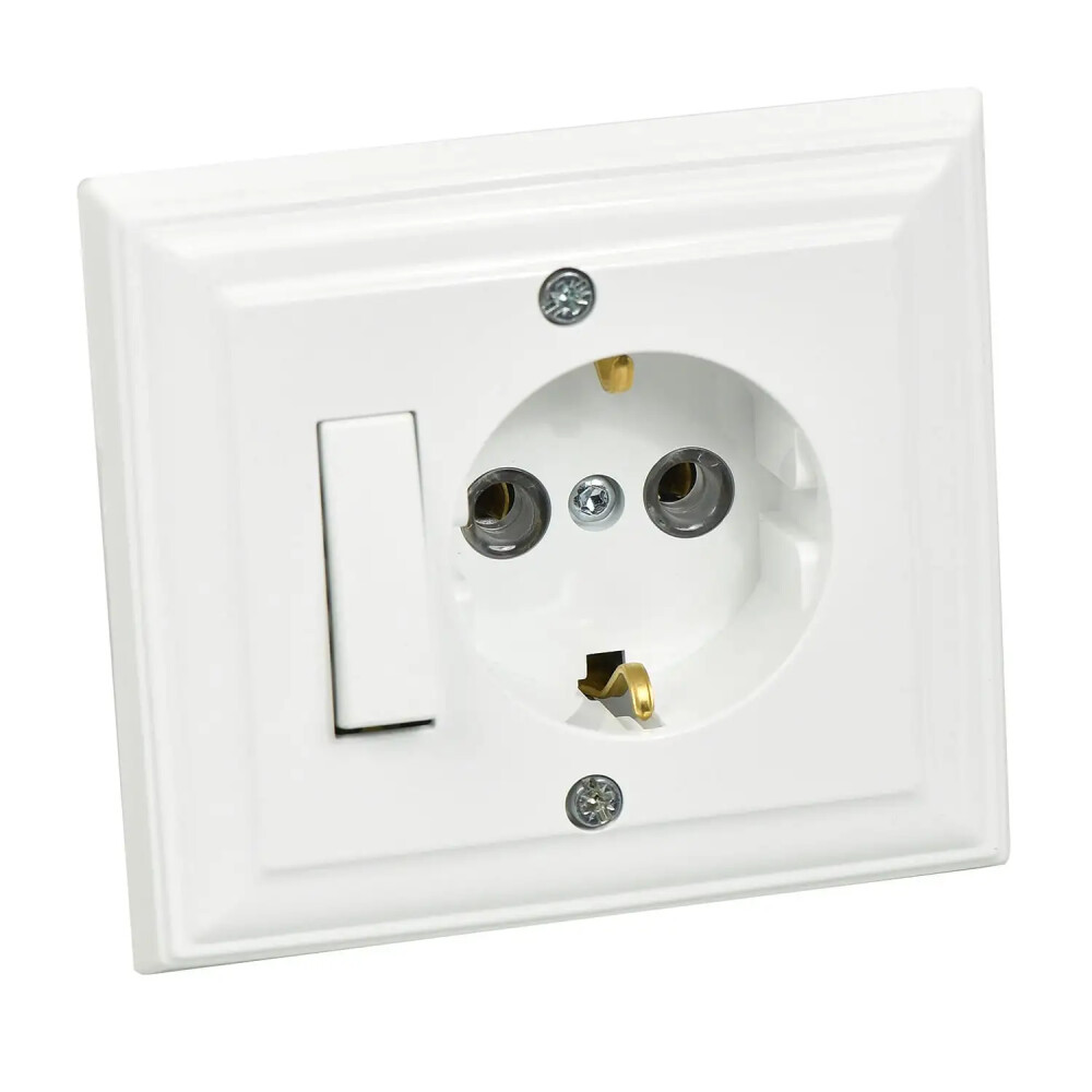 Fantasy Anahtarlı Top.Priz, Beyaz - Günsan Elektrik