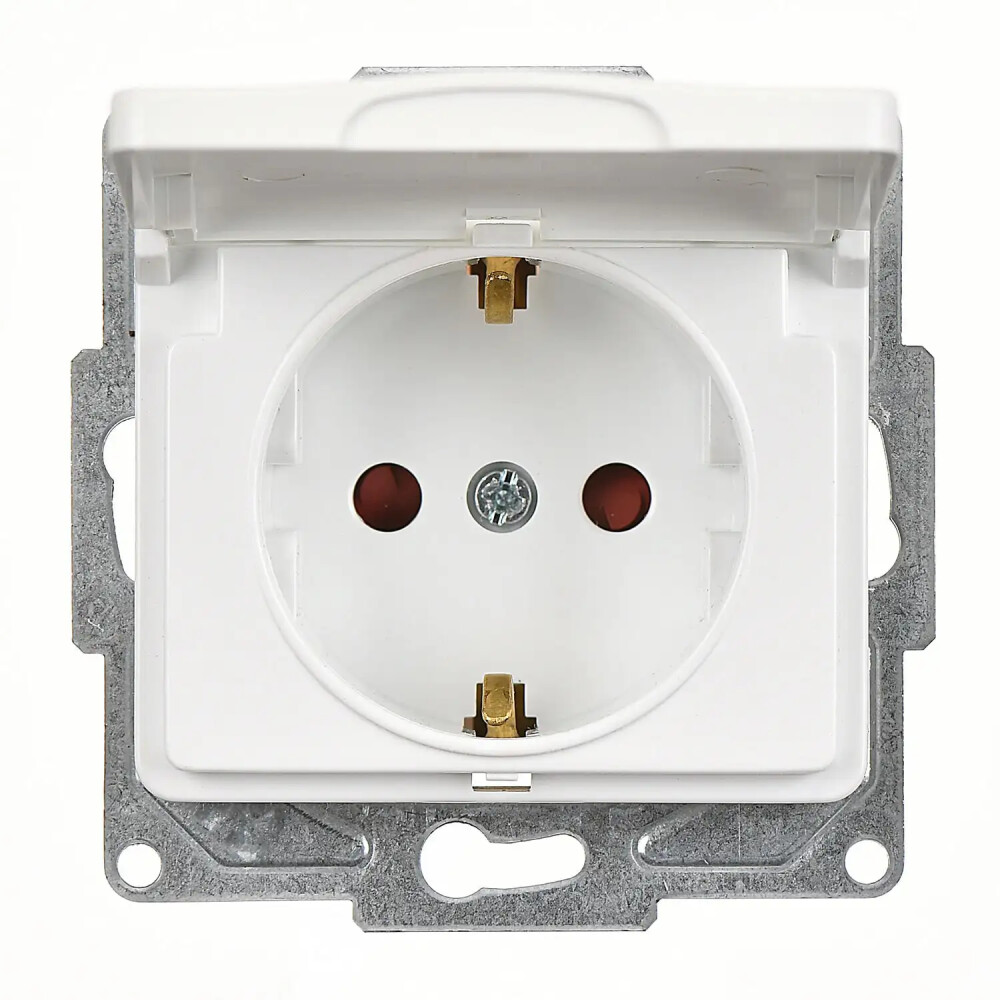 Fantasy Çocuk Korumalı Kapaklı Topraklı Priz, Beyaz (Mekanizma + Tuş/Kapak) - Günsan Elektrik