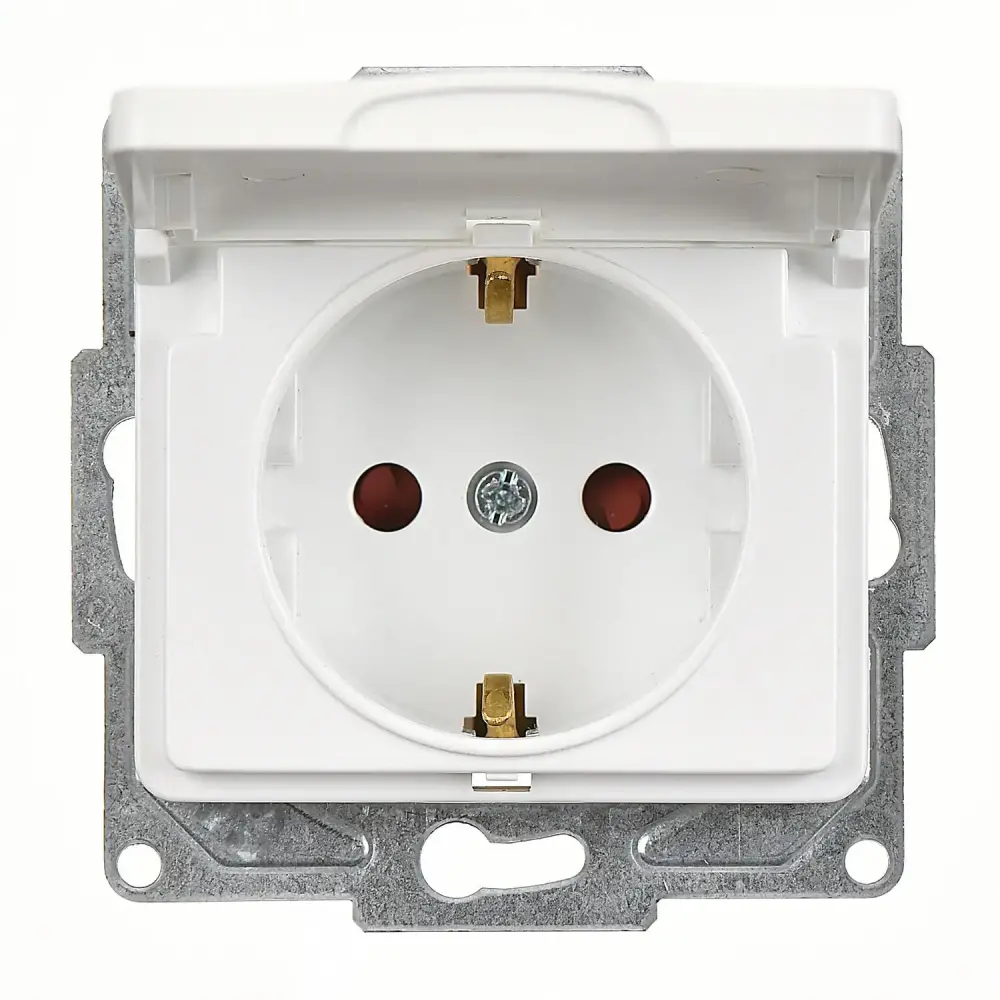 Fantasy Çocuk Korumalı Kapaklı Topraklı Priz (klipsli), Beyaz (Mekanizma + Tuş/Kapak) 