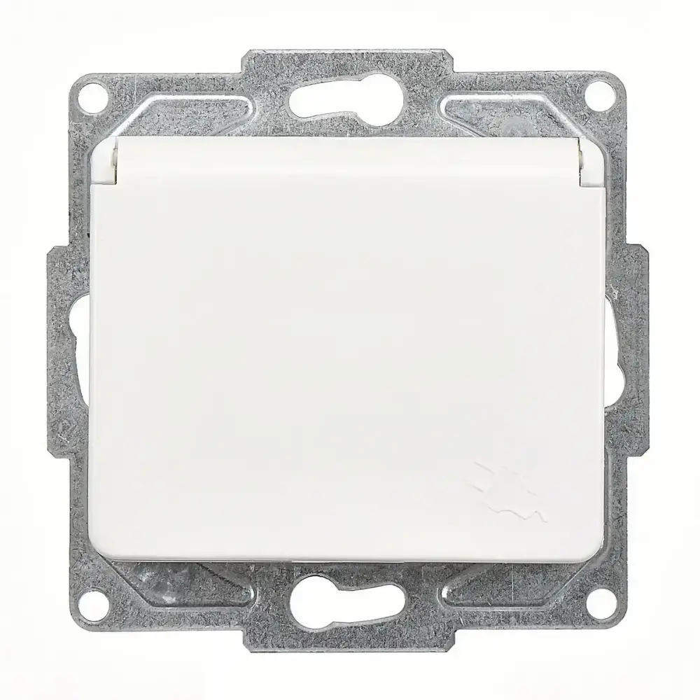 Fantasy Çocuk Korumalı Kapaklı Topraklı Priz (klipsli), Beyaz (Mekanizma + Tuş/Kapak) - 2