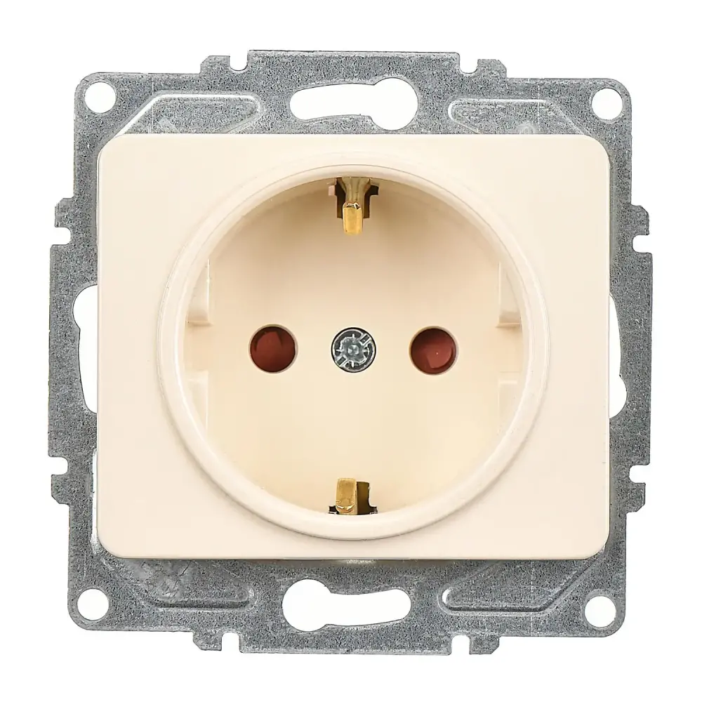 Fantasy Çocuk Korumalı Topraklı Priz (klipsli), Krem (Mekanizma + Tuş/Kapak) 