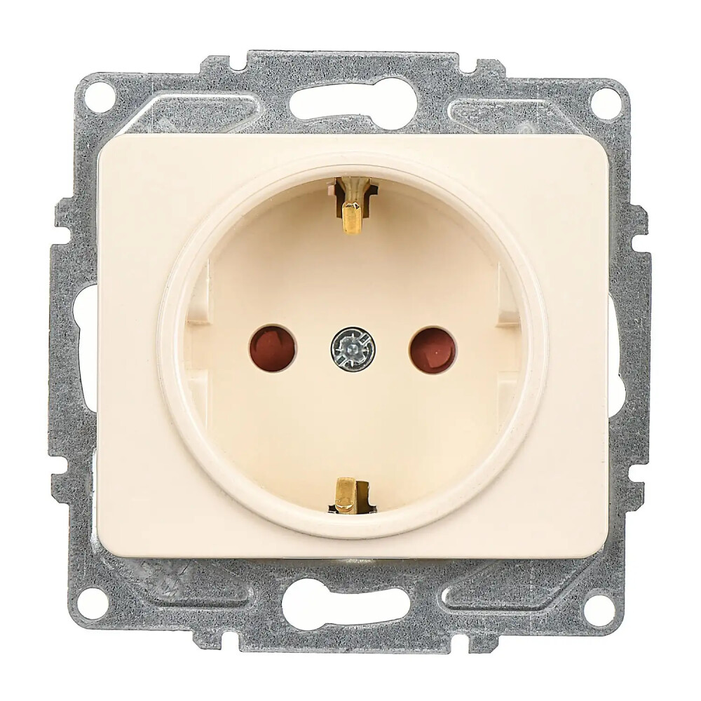 Fantasy Çocuk Korumalı Topraklı Priz (klipsli), Krem (Mekanizma + Tuş/Kapak) - Günsan Elektrik