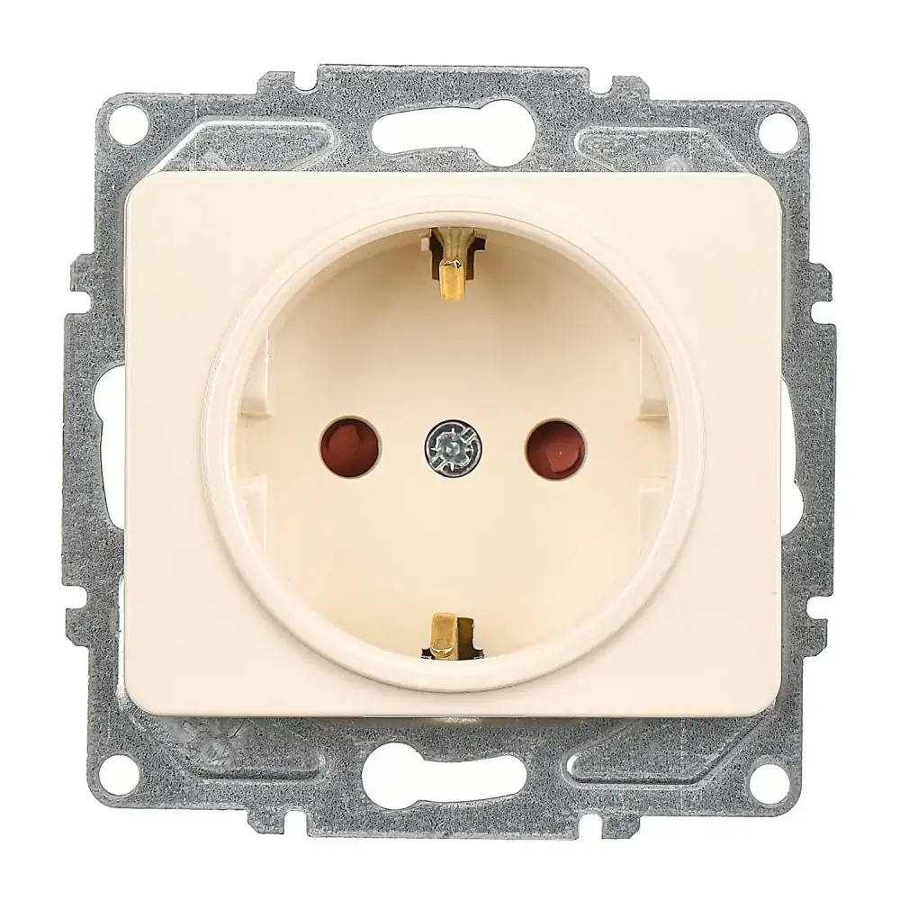 Fantasy Çocuk Korumalı Topraklı Priz, Krem (Mekanizma + Tuş/Kapak) - 1