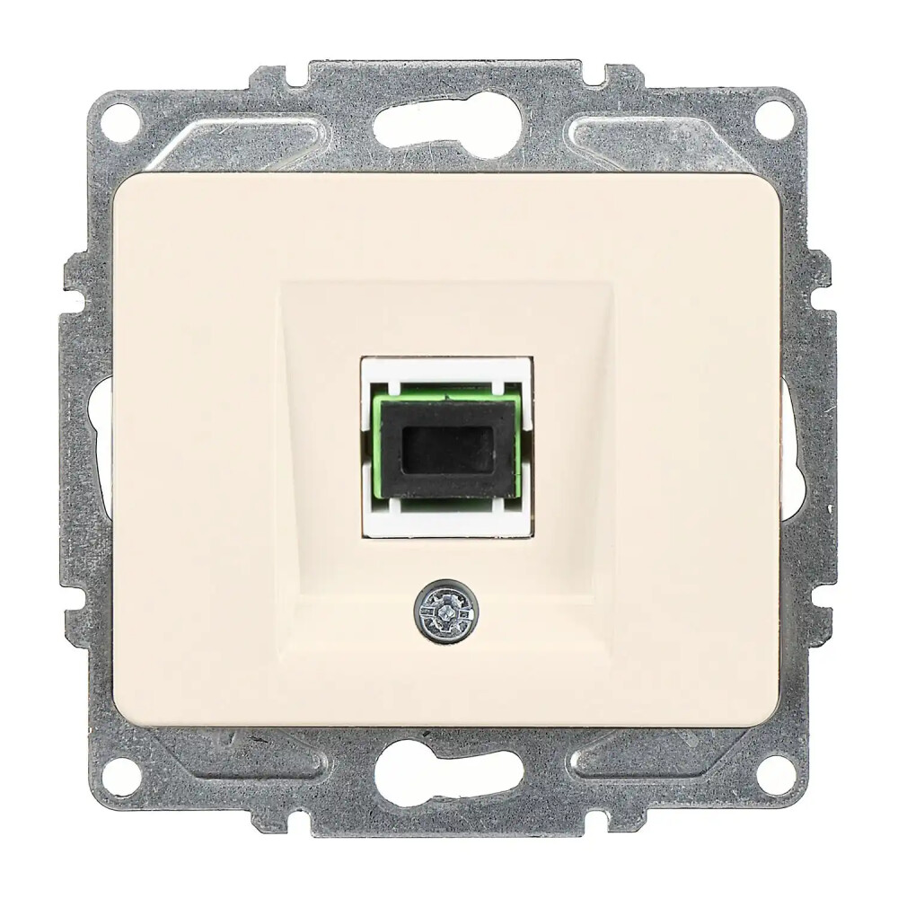 Fantasy Fiber Optik Data Prizi, Krem (Mekanizma + Tuş/Kapak) - Günsan Elektrik