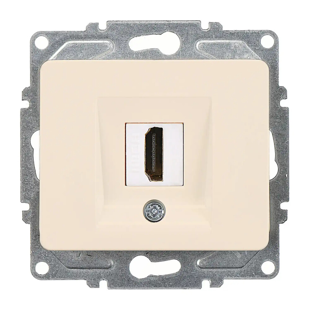 Fantasy HDMI Prizi, Krem (Mekanizma + Tuş/Kapak) - Günsan Elektrik