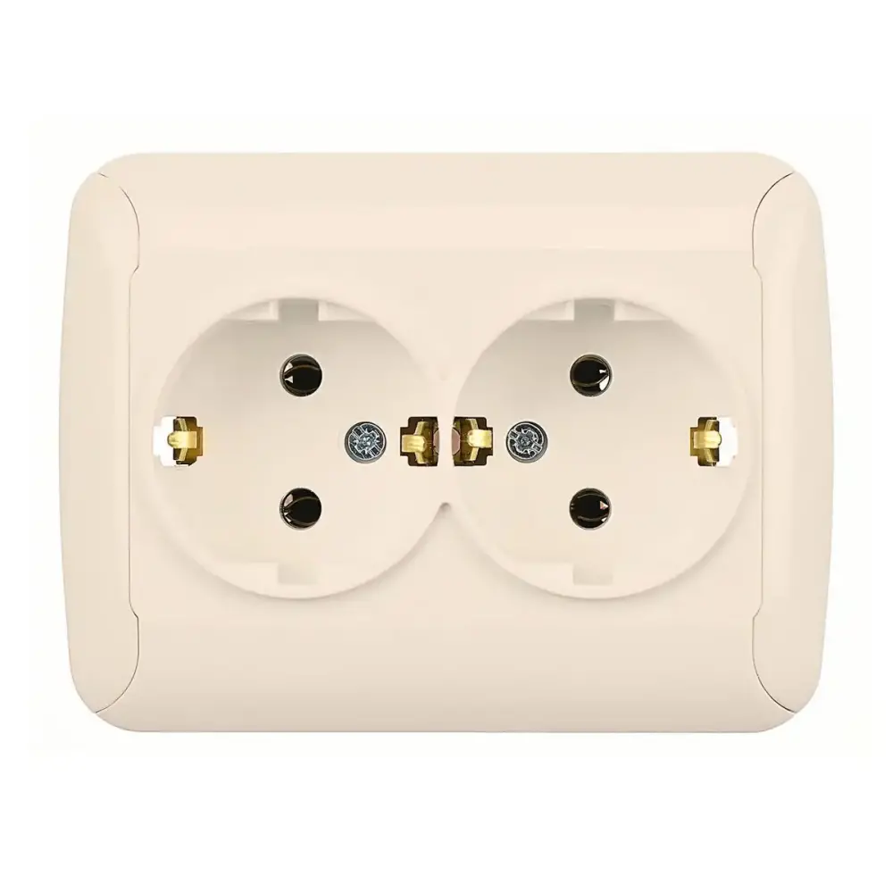 Fantasy İkili Topraklı Priz, Krem - 1