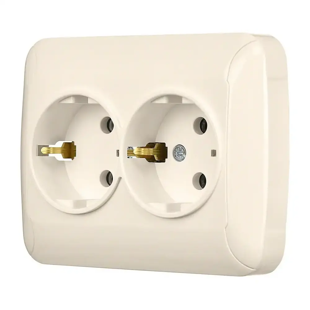 Fantasy İkili Topraklı Priz, Krem - 2