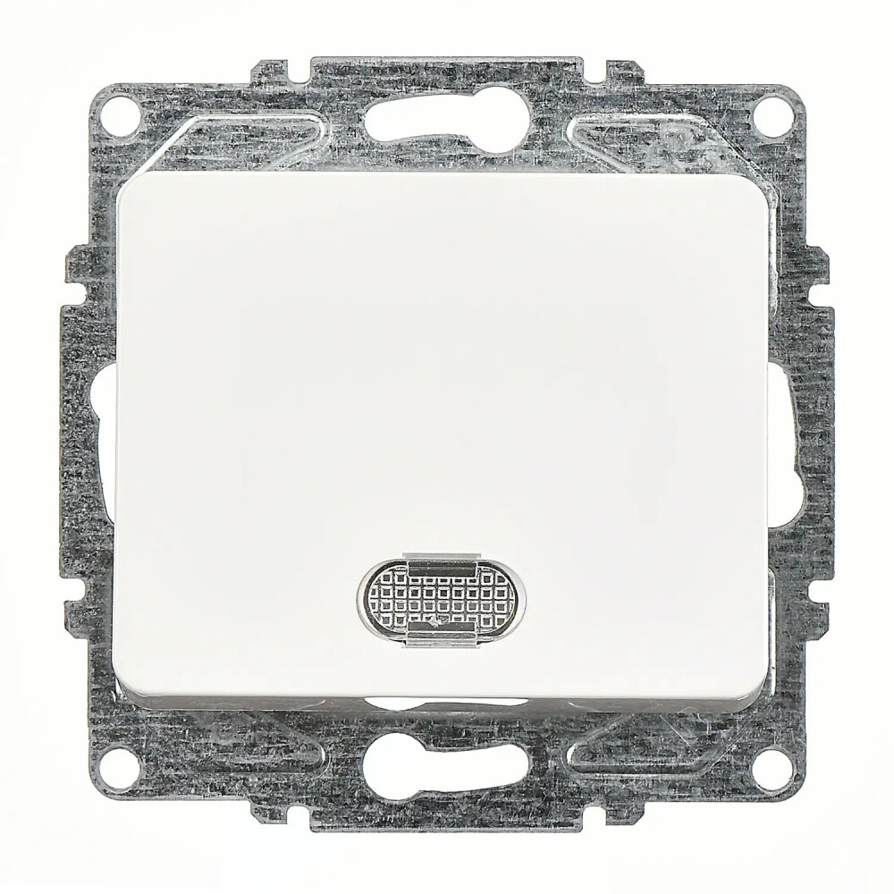 Fantasy Işıklı Anahtar (klipsli), Beyaz (Mekanizma + Tuş/Kapak) - Günsan Elektrik