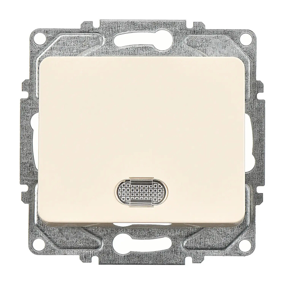 Fantasy Işıklı Anahtar, Krem (Mekanizma + Tuş/Kapak) - Günsan Elektrik