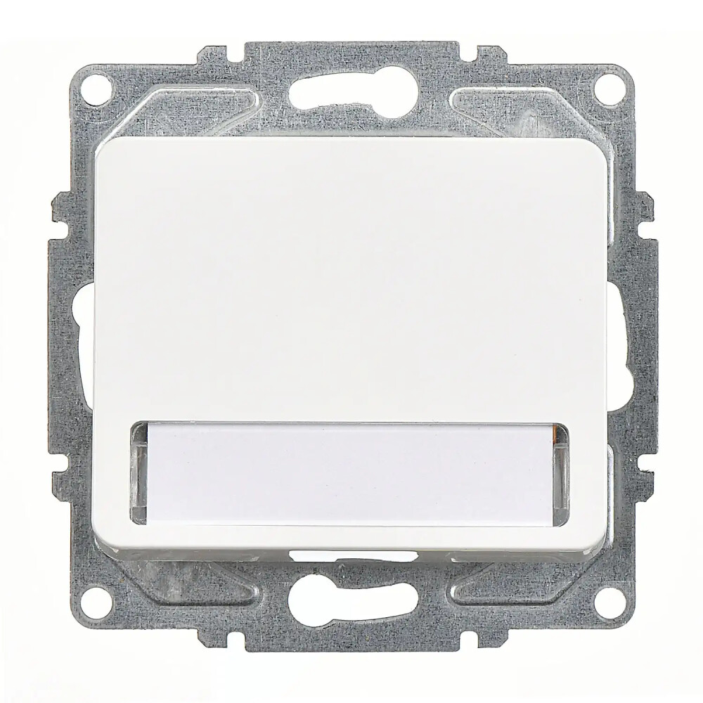 Fantasy Işıklı Etiketli Zil Butonu, 12V, Beyaz (Mekanizma + Tuş/Kapak) - Günsan Elektrik