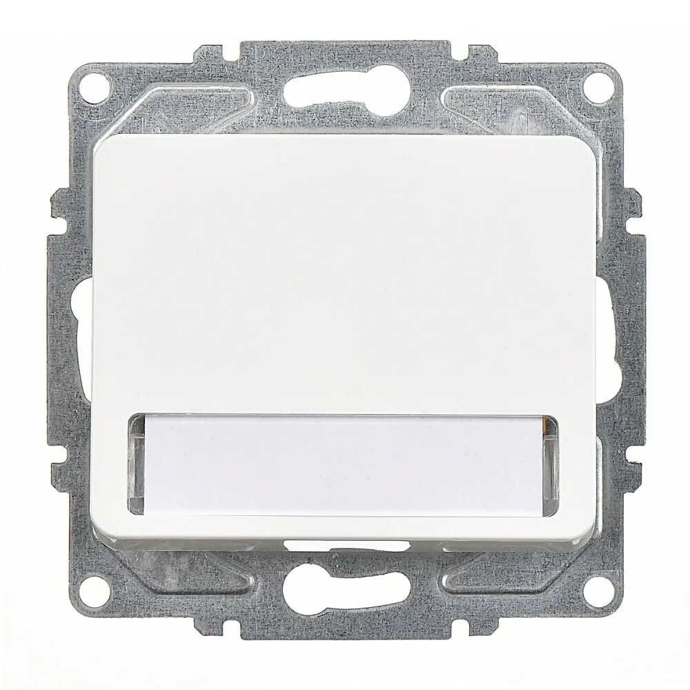 Fantasy Işıklı Etiketli Zil Butonu, 12V (klipsli), Beyaz (Mekanizma + Tuş/Kapak) - Günsan Elektrik