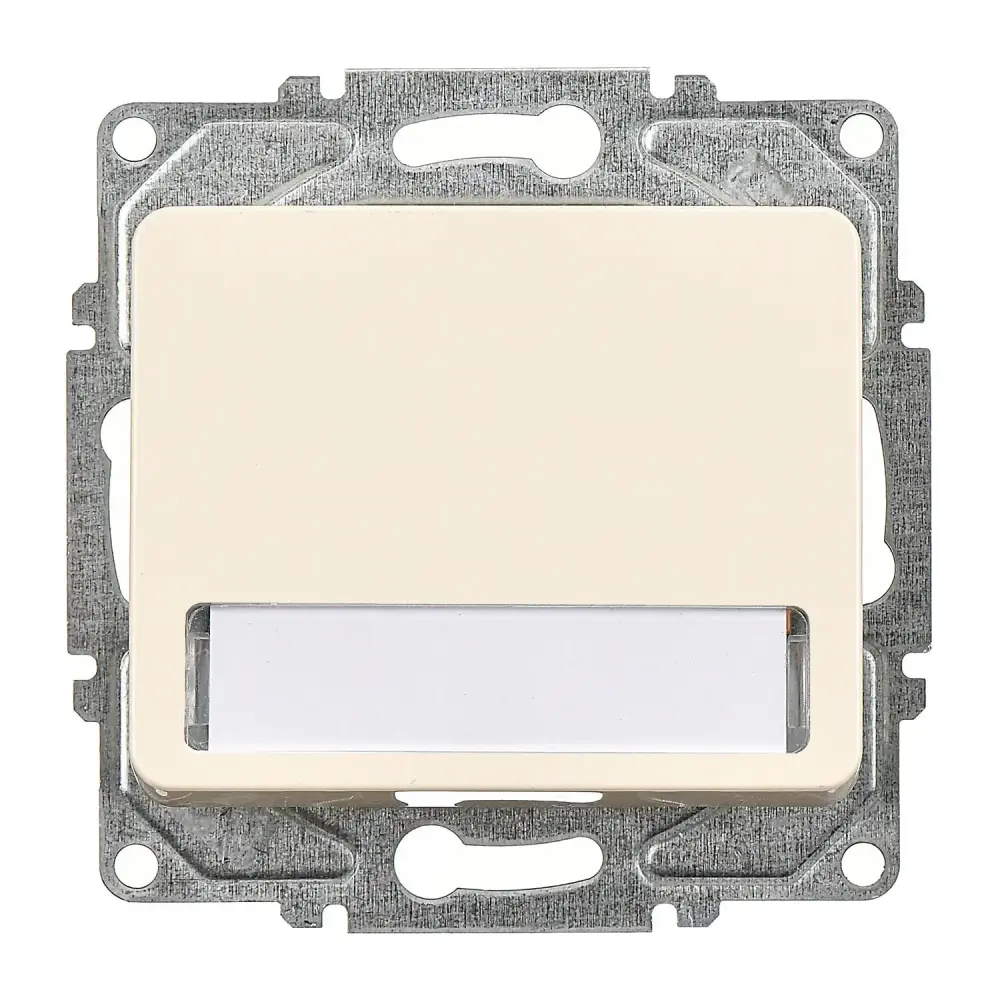 Fantasy Işıklı Etiketli Zil Butonu, 12V (klipsli), Krem (Mekanizma + Tuş/Kapak) 