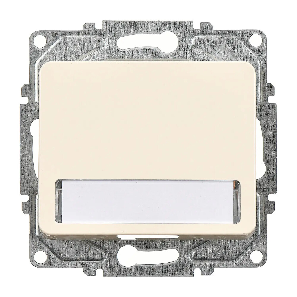 Fantasy Işıklı Etiketli Zil Butonu, 12V (klipsli), Krem (Mekanizma + Tuş/Kapak) - Günsan Elektrik