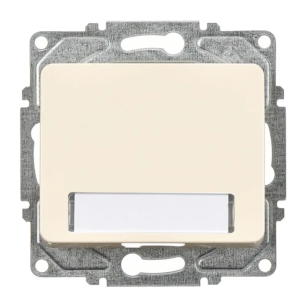 Fantasy Işıklı Etiketli Zil Butonu, 12V, Krem (Mekanizma + Tuş/Kapak) 