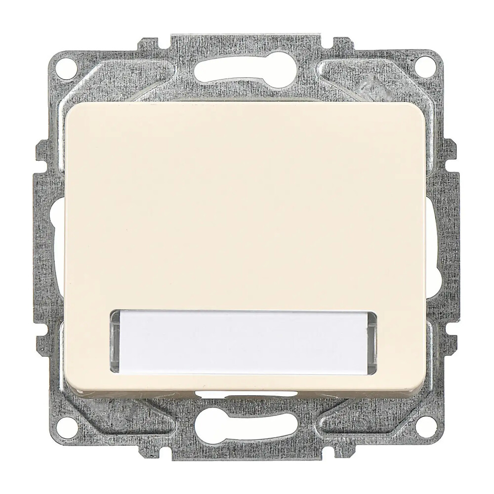 Fantasy Işıklı Etiketli Zil Butonu, 12V, Krem (Mekanizma + Tuş/Kapak) - Günsan Elektrik