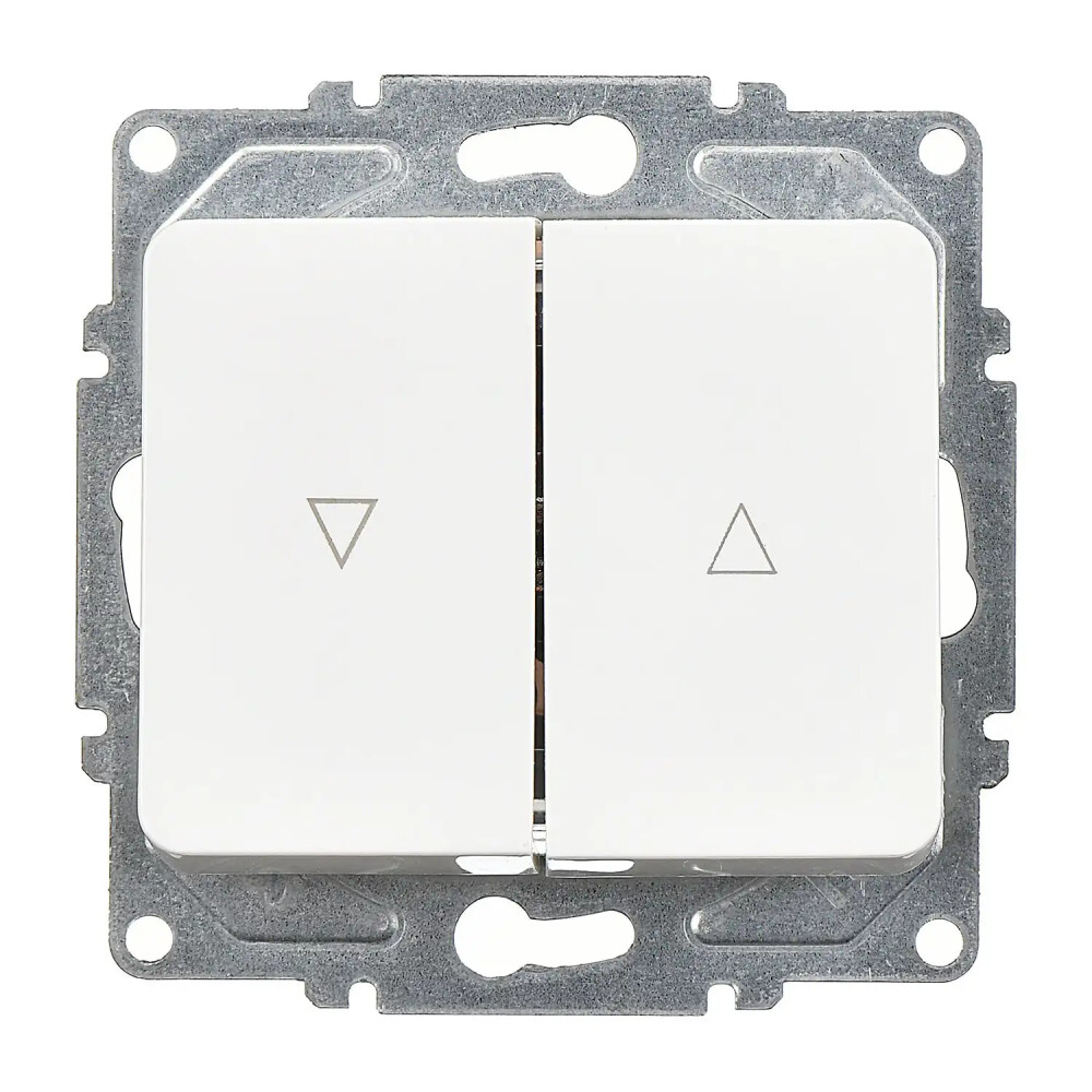 Fantasy Jaluzi Kumanda Anahtarı (İki Düğmeli) (klipsli), Beyaz (Mekanizma + Tuş/Kapak) - Günsan Elektrik