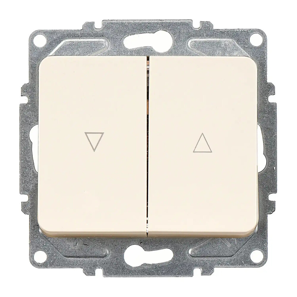 Fantasy Jaluzi Kumanda Anahtarı (İki Düğmeli), Krem (Mekanizma + Tuş/Kapak) - Günsan Elektrik