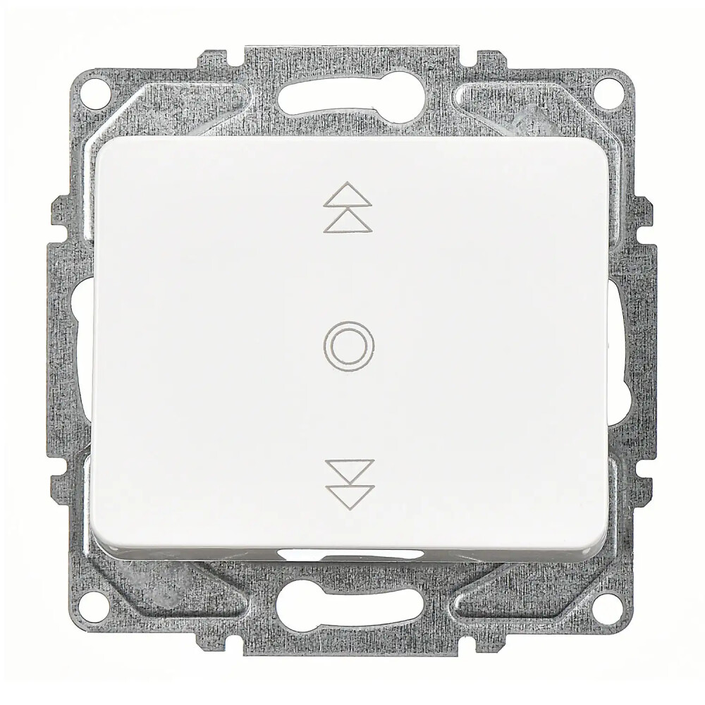 Fantasy Jaluzi Kumanda Anahtarı (Tek Düğmeli), Beyaz (Mekanizma + Tuş/Kapak) - Günsan Elektrik