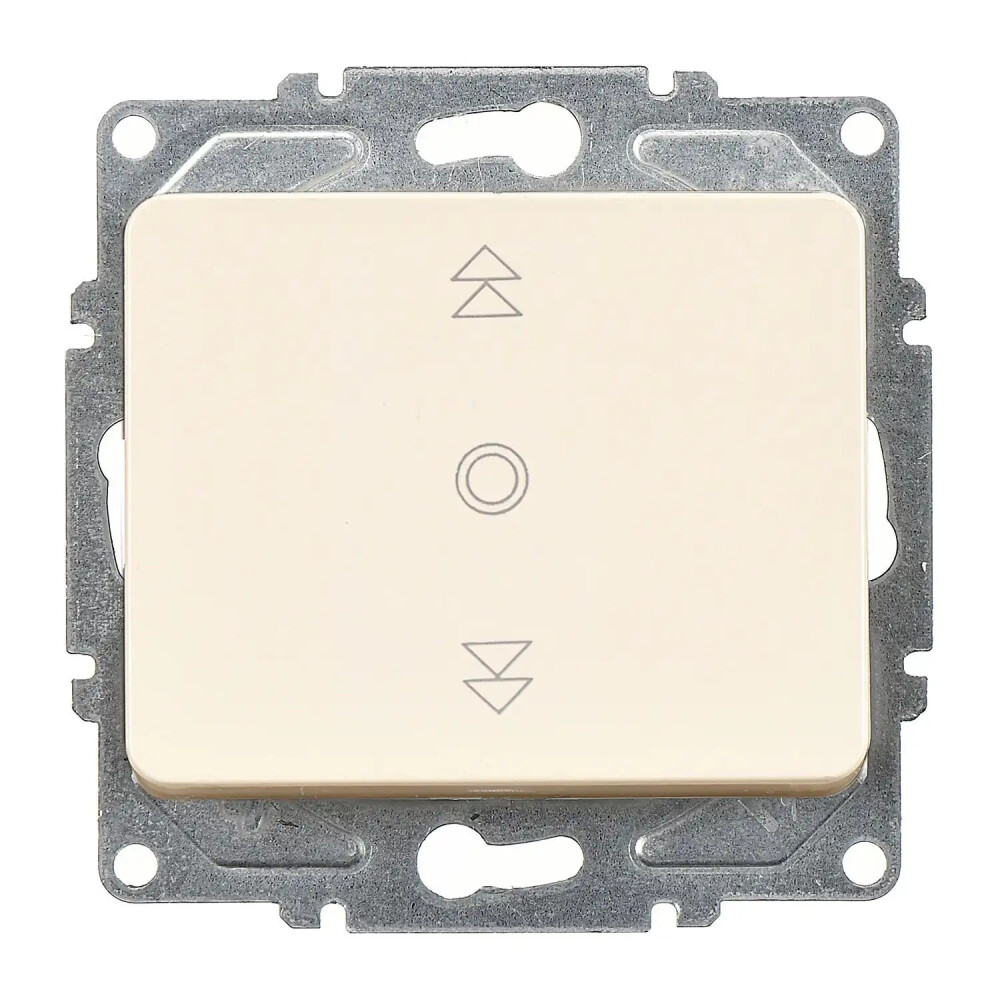 Fantasy Jaluzi Kumanda Anahtarı (Tek Düğmeli), Krem (Mekanizma + Tuş/Kapak) - Günsan Elektrik