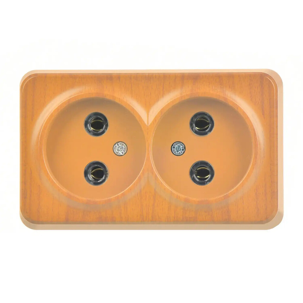 Double Socket, Maple - Günsan Elektrik