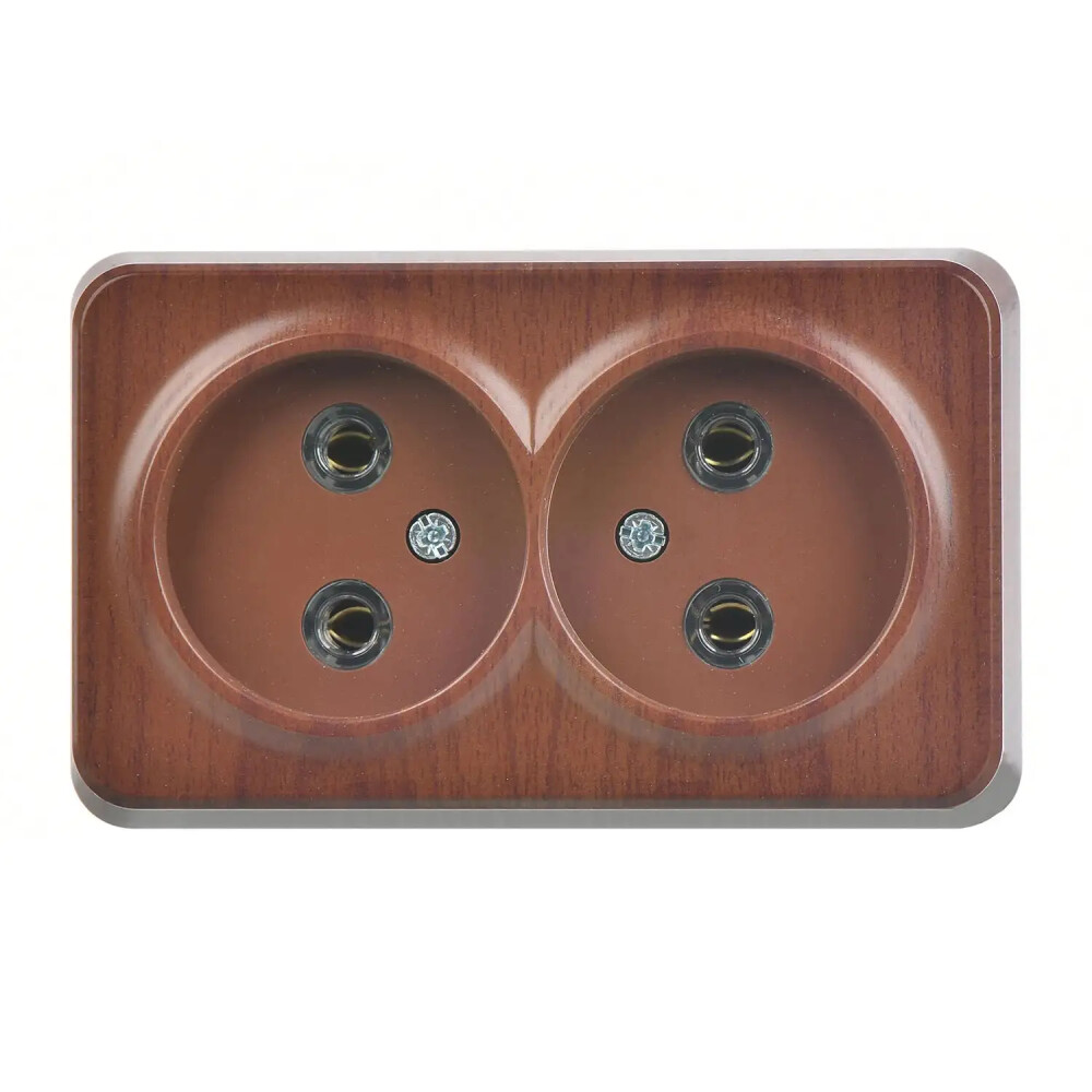 Fantasy Misya İkili Topraklı Priz, Ceviz - Günsan Elektrik