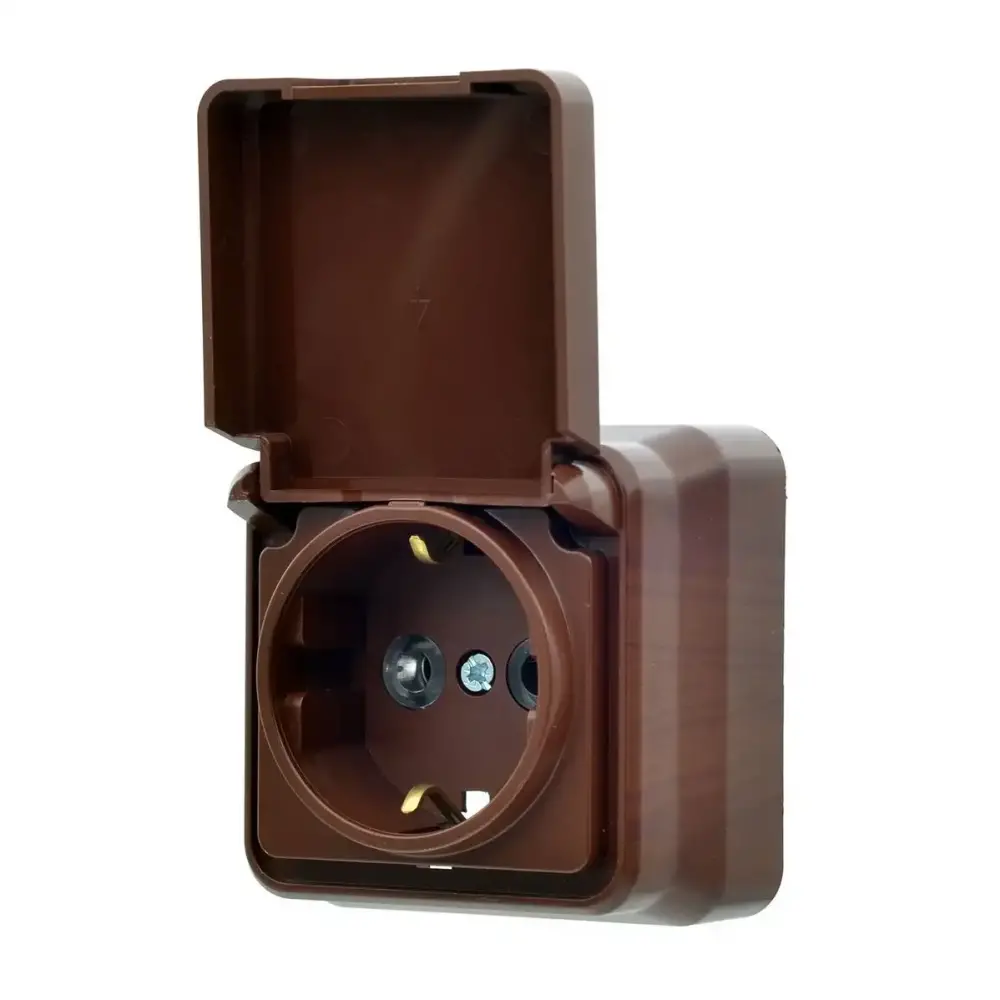 Fantasy Misya Kapaklı Topraklı Priz, Ceviz - 2