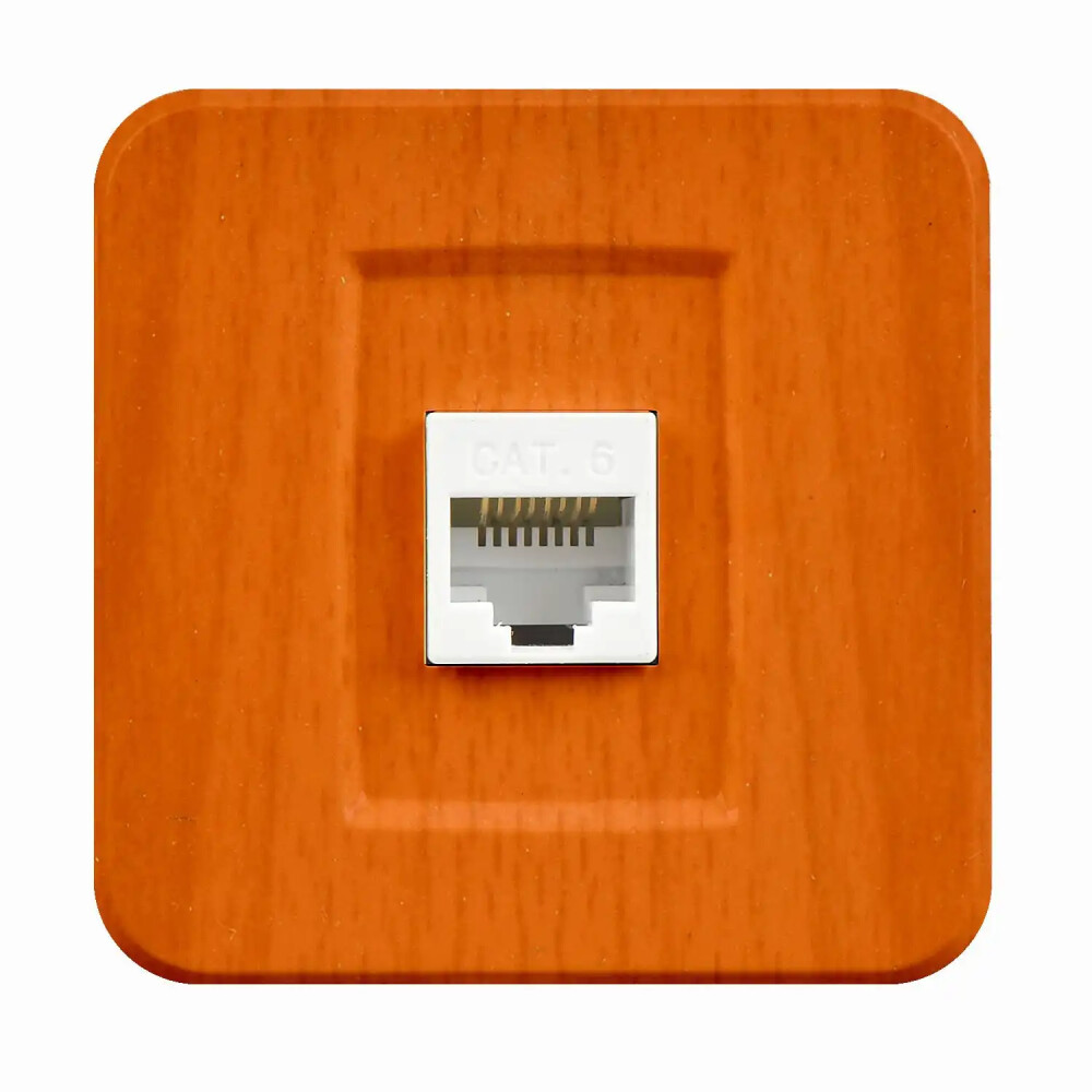 Fantasy Misya Tekli Data Prizi (RJ45 Cat6), Meşe - Günsan Elektrik