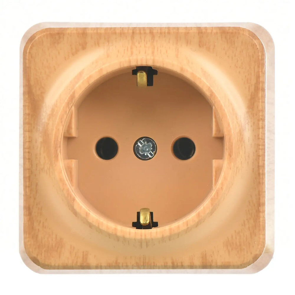 Socket with Side Earth, Maple - Günsan Elektrik