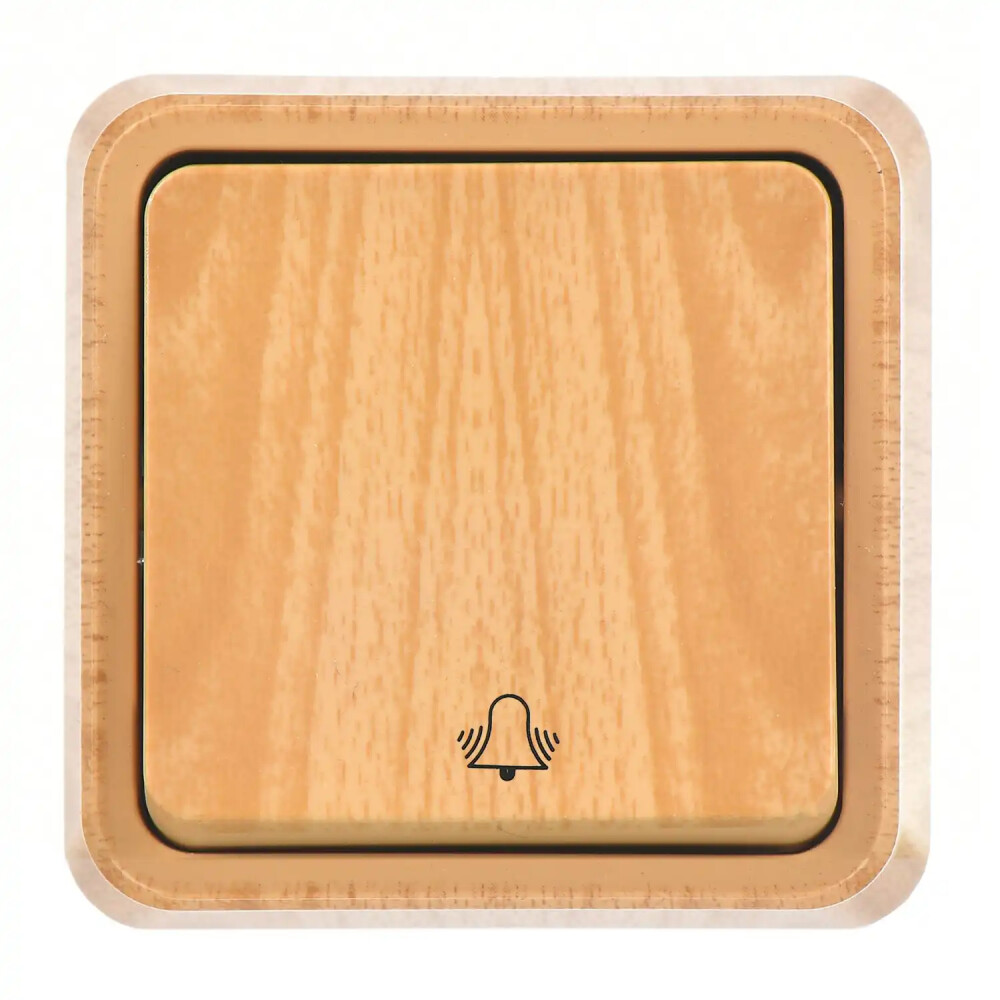 Push Button with Bell Symbol, Maple - Günsan Elektrik