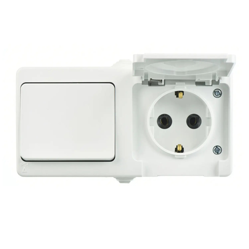 Fantasy Nemliyer İkili Grup (Anahtar + Kap. Top. Priz), Beyaz - Günsan